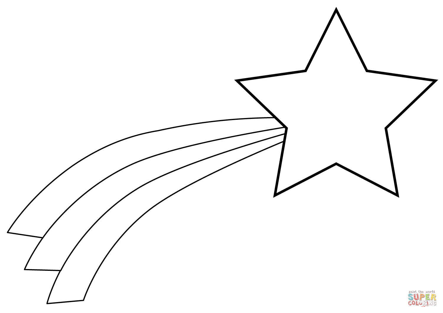 Christmas shooting star coloring page free printable coloring pages