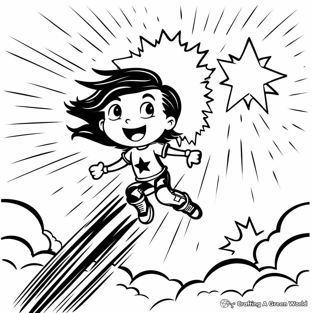 Shooting star coloring pages