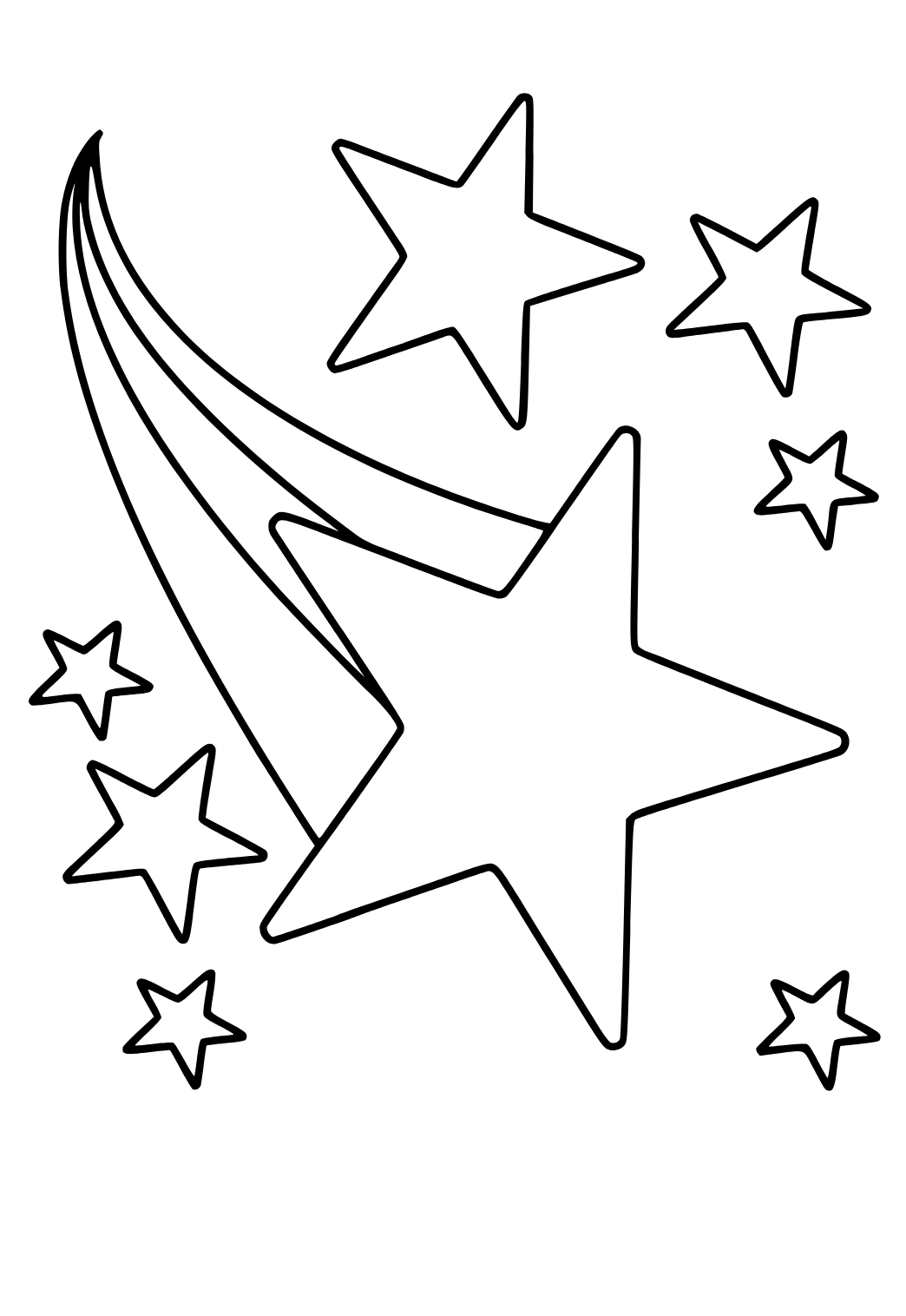 Free printable star fall coloring page for adults and kids