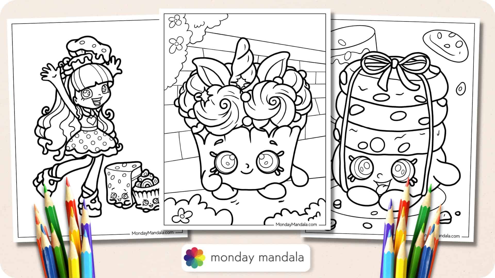 Shopkins coloring pages free pdf printables