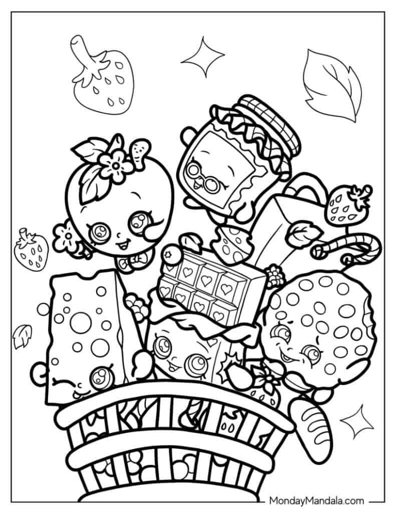 Shopkins coloring pages free pdf printables