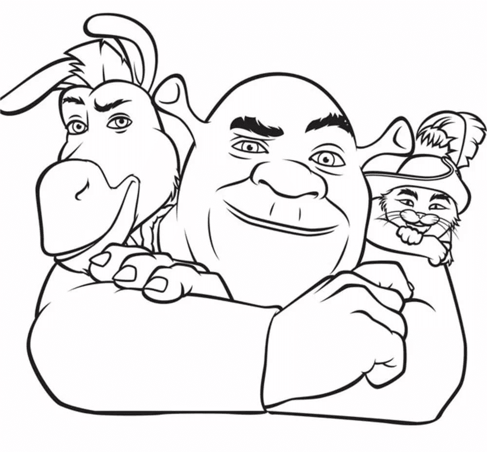 Shrek coloring pages printable for free download