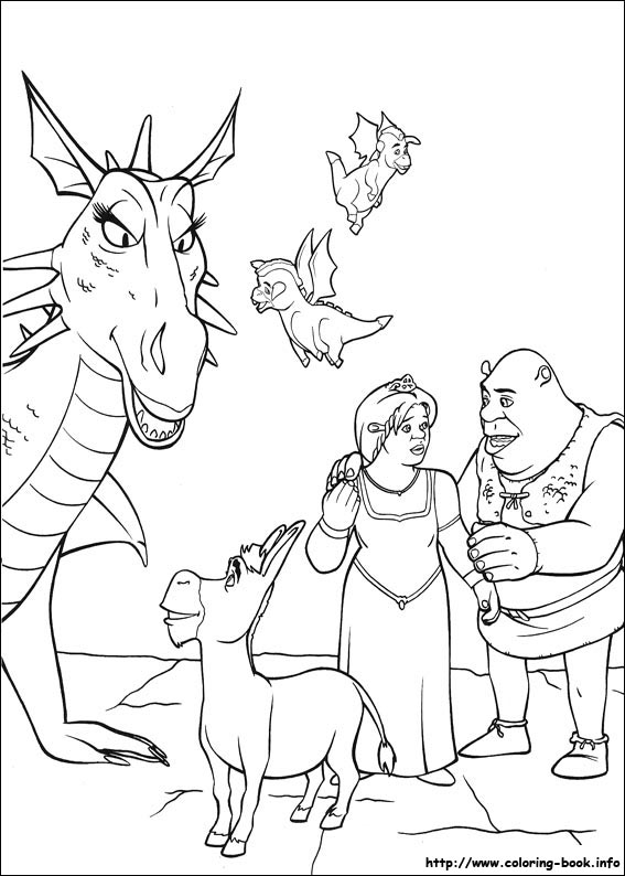 Shrek the third coloring picture