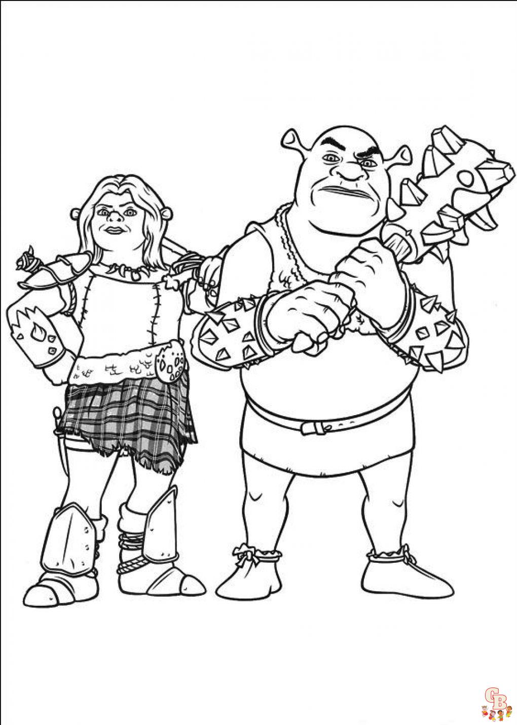 Shrek coloring pages free printable sheets for kids