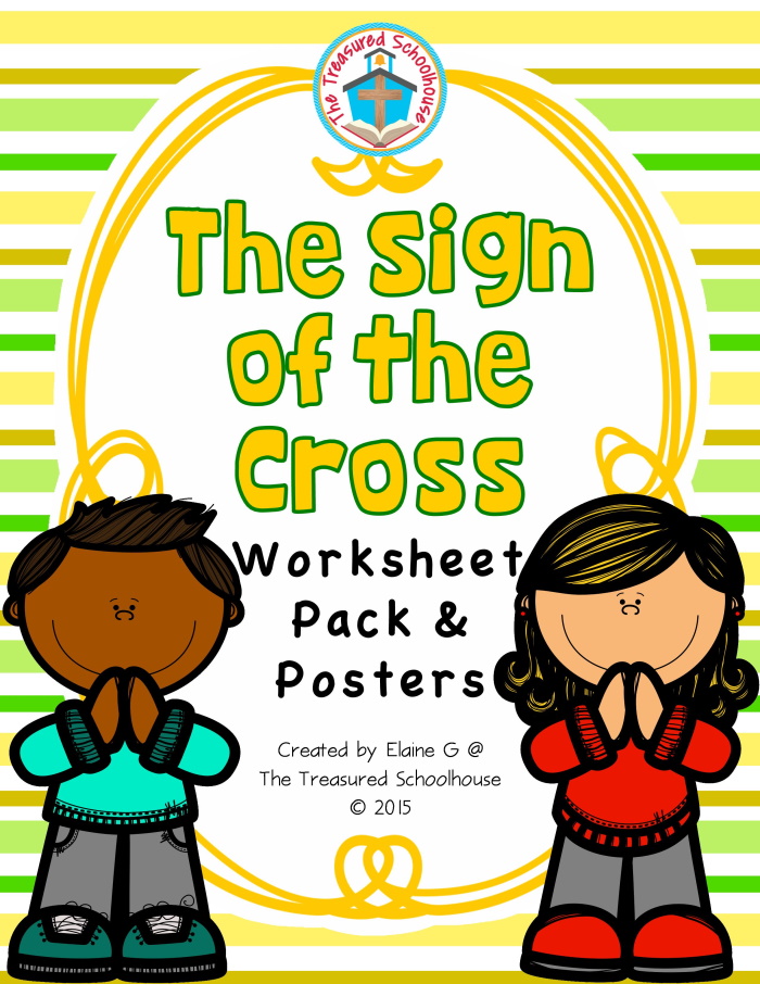 Sign of the cross worksheet pack and posters made by teachers