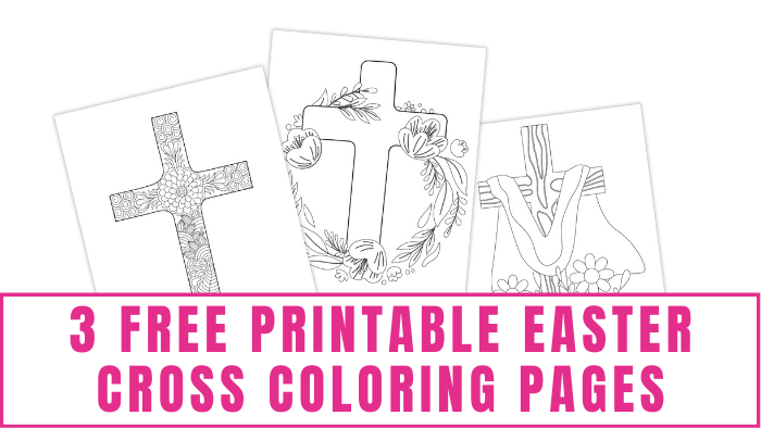Free printable easter cross coloring pages