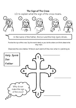 Re the sign of the cross worksheet for catholic education tpt