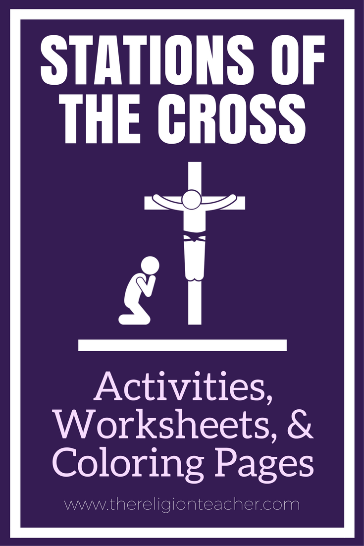 Stations of the cross activities worksheets and coloring pages