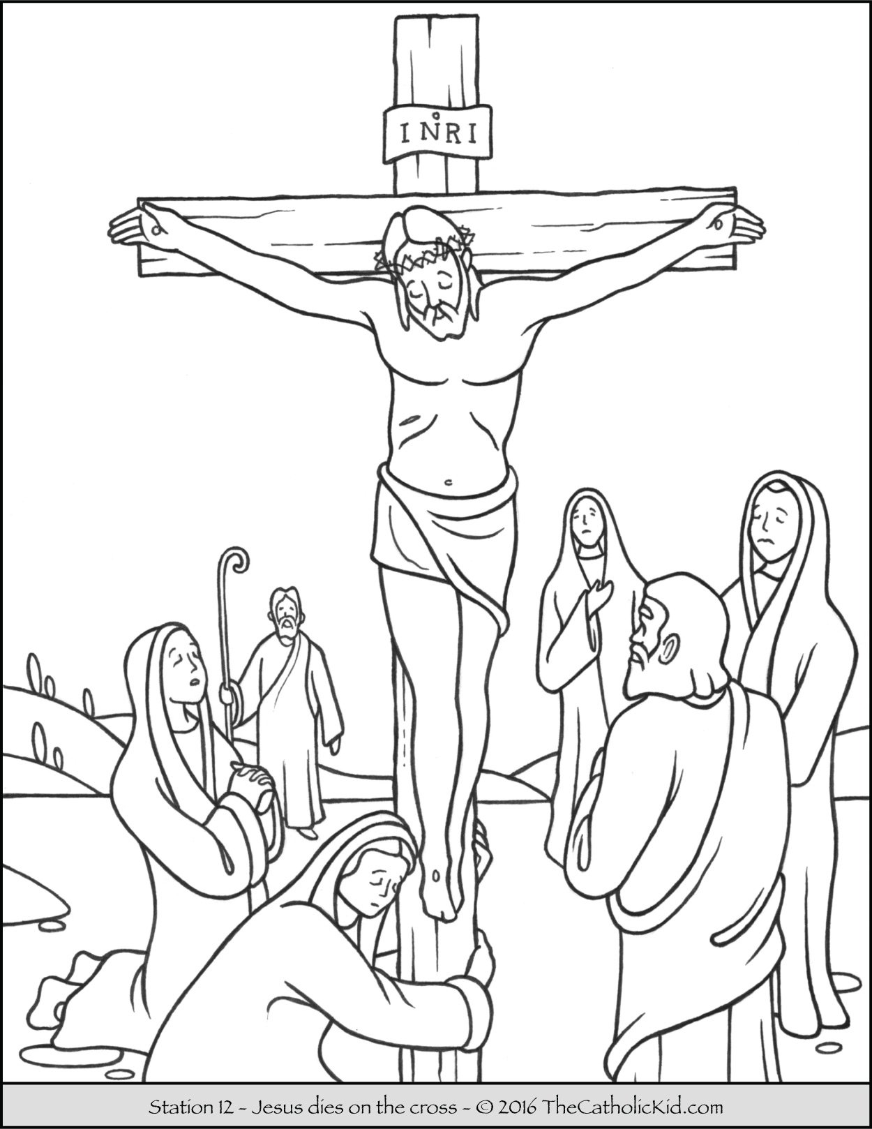 Stations of the cross coloring pages