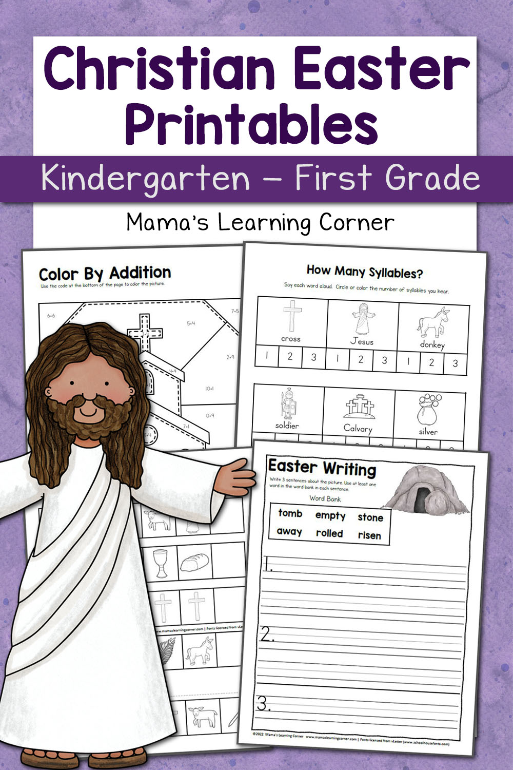 Christian easter worksheets for kindergarten and first grade