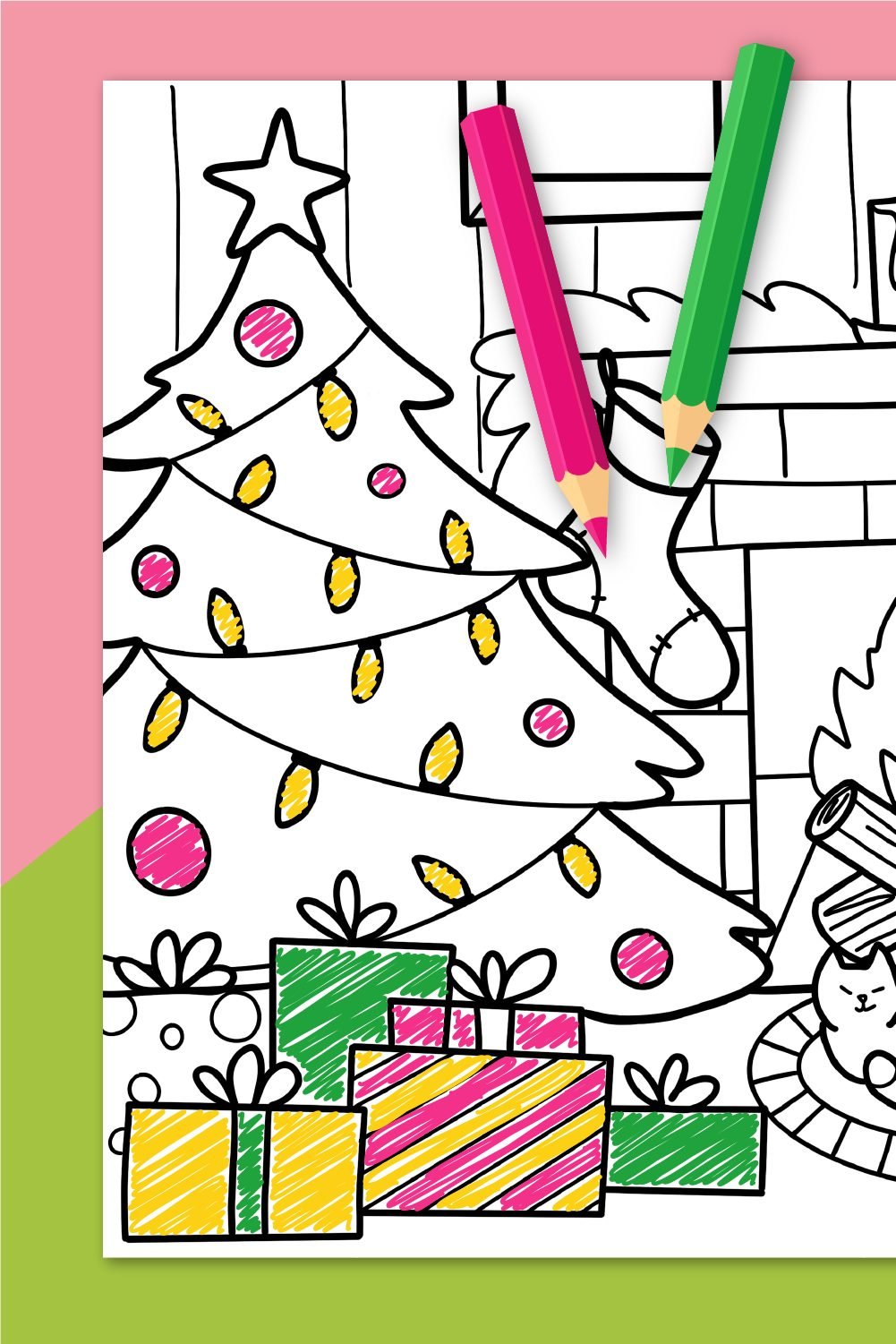 Free printable christmas coloring page