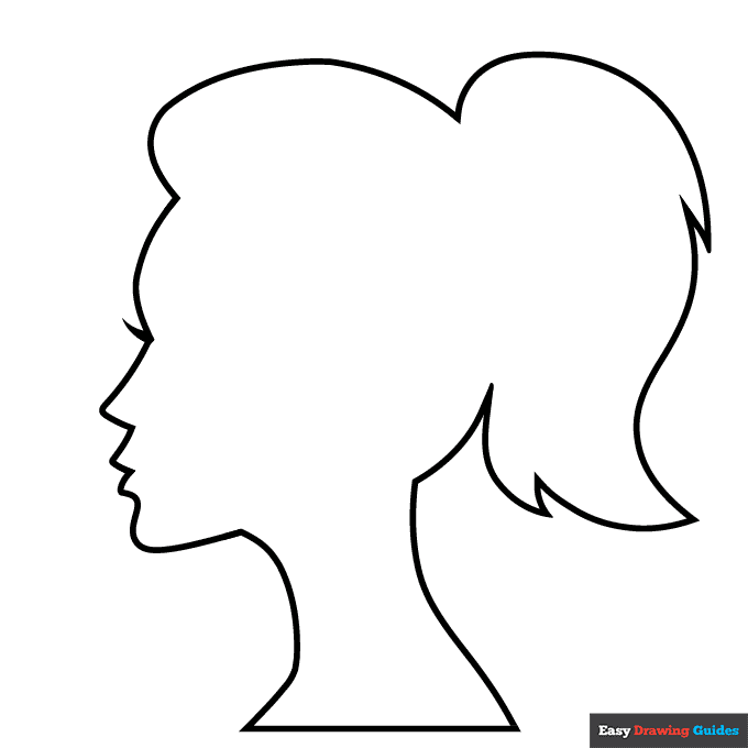 Silhouette coloring page easy drawing guides