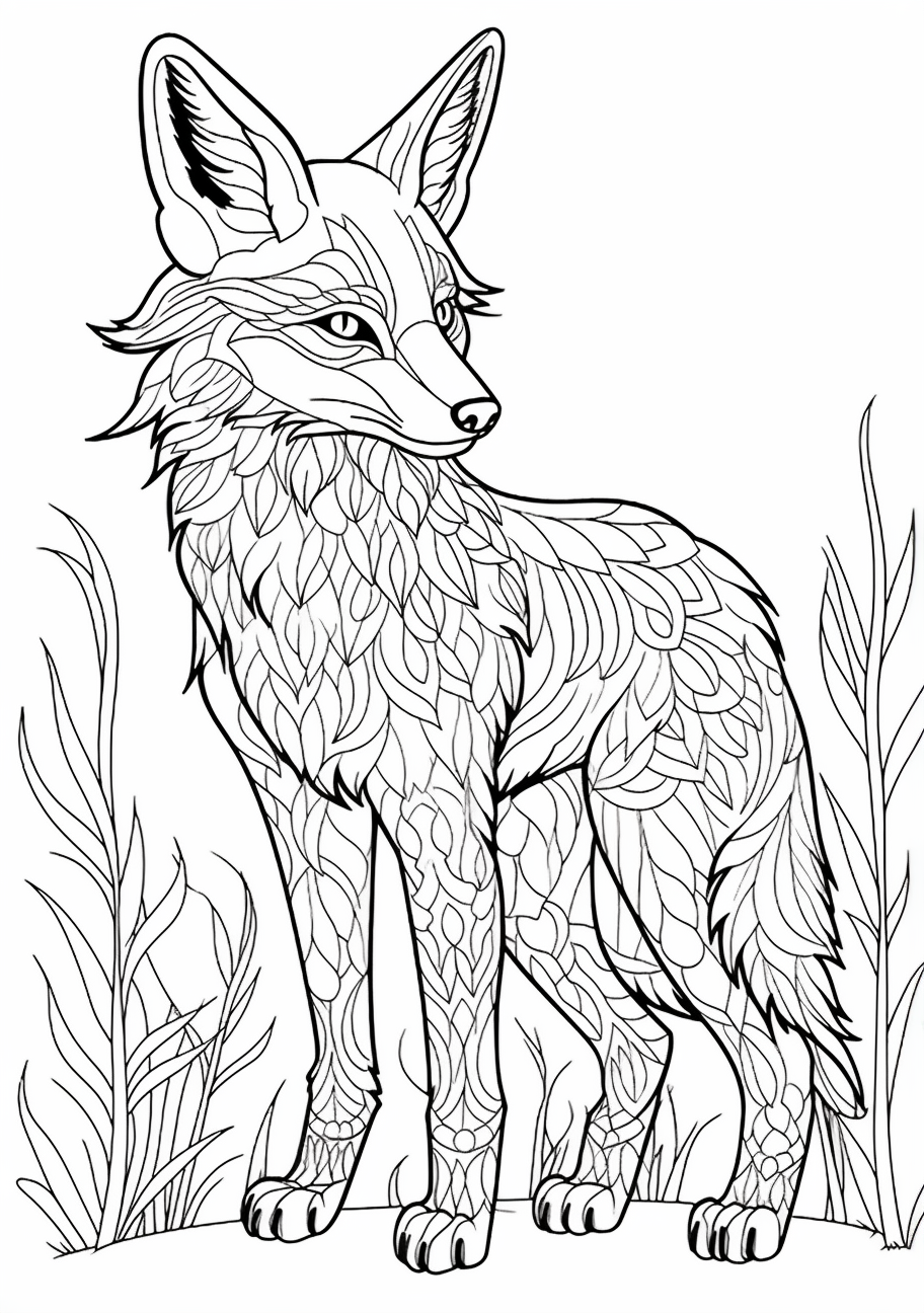 Fox coloring s artistic printable and fun designs coloring