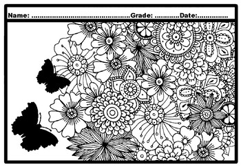 Spring silhouette art activity butterflies coloring pages spring bulletin board