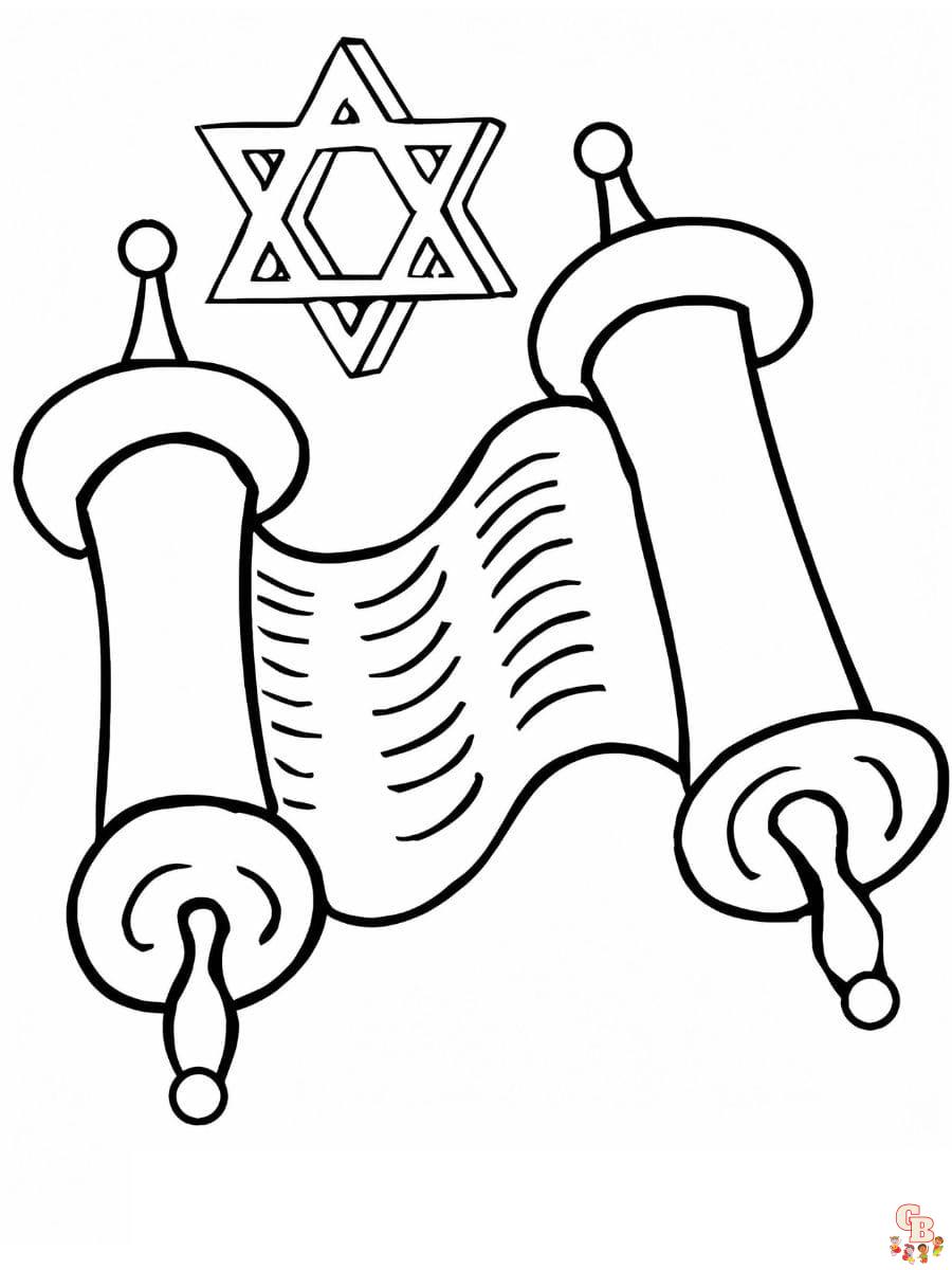 Printable simchat torah coloring pages free for kids and adults
