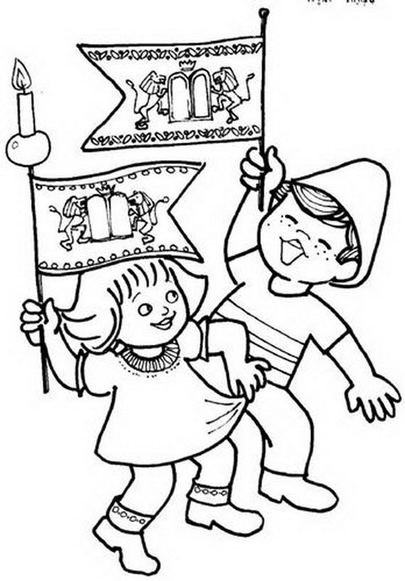 Jewish coloring pages for kids simchat torah simchat torah torah jewish preschool