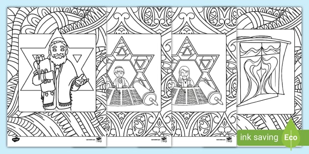 The torah scroll colouring sheets torah scroll