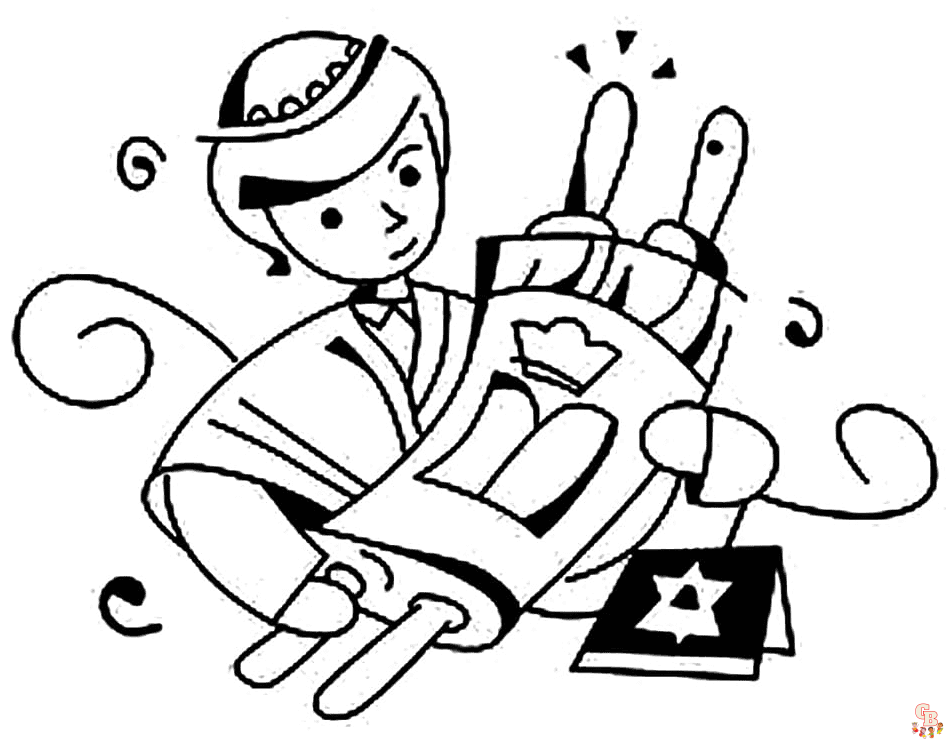 Printable simchat torah coloring pages free for kids and adults