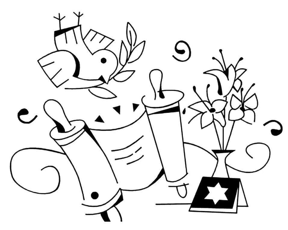 Simchat torah coloring page