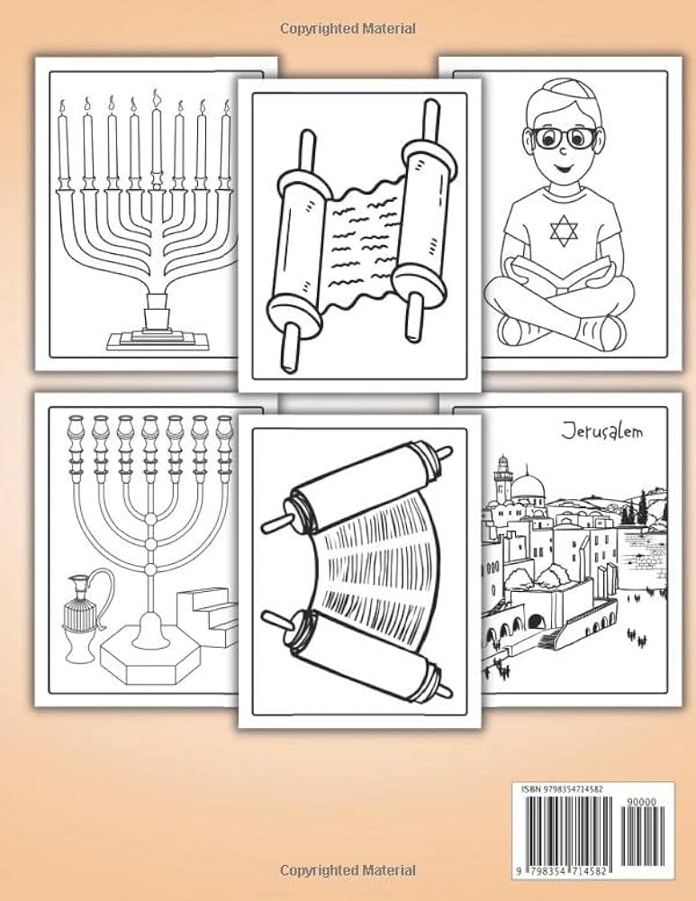Simchat torah coloring book for kids jewish holidays gift for kids and toddlers fun easy and cute simchat torah coloring pages for kids simchat and hanukkah gift for toddlers