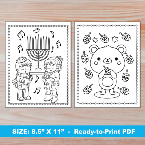 Hanukkah coloring pages for kids jewish holiday printable activity chanukah coloring pages