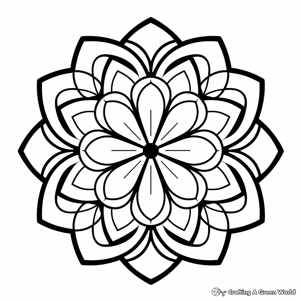 Mandala easy coloring pages