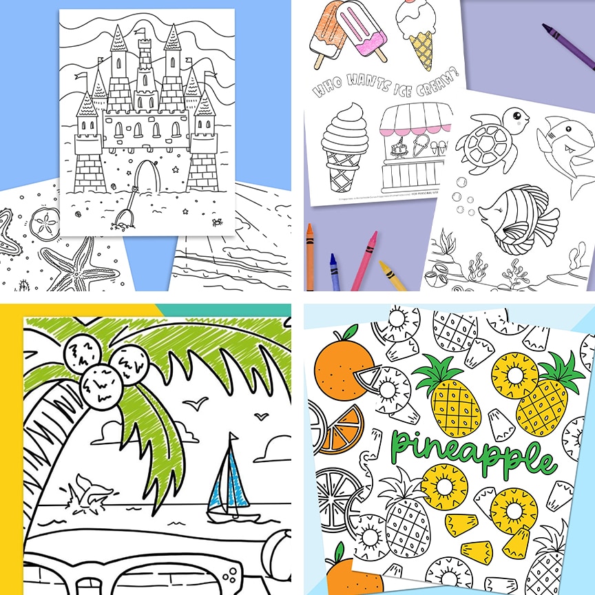 Summer coloring pages