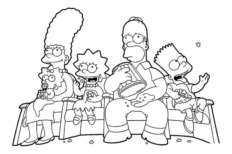 The simpsons coloring pages images free printable