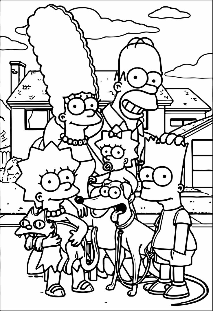 The inspiring simpson coloring pages pdf