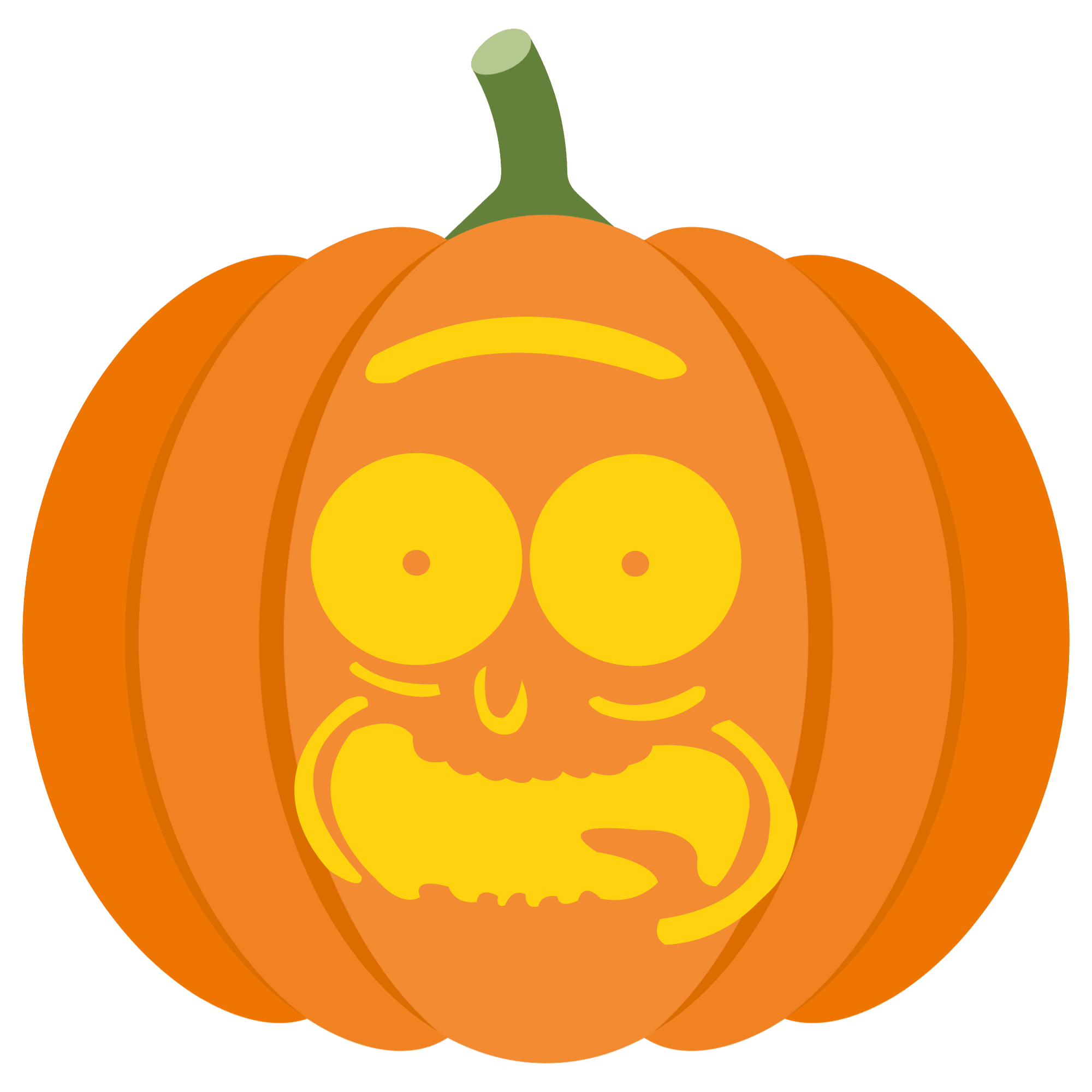 Rick face pumpkin stencil free printable papercraft templates