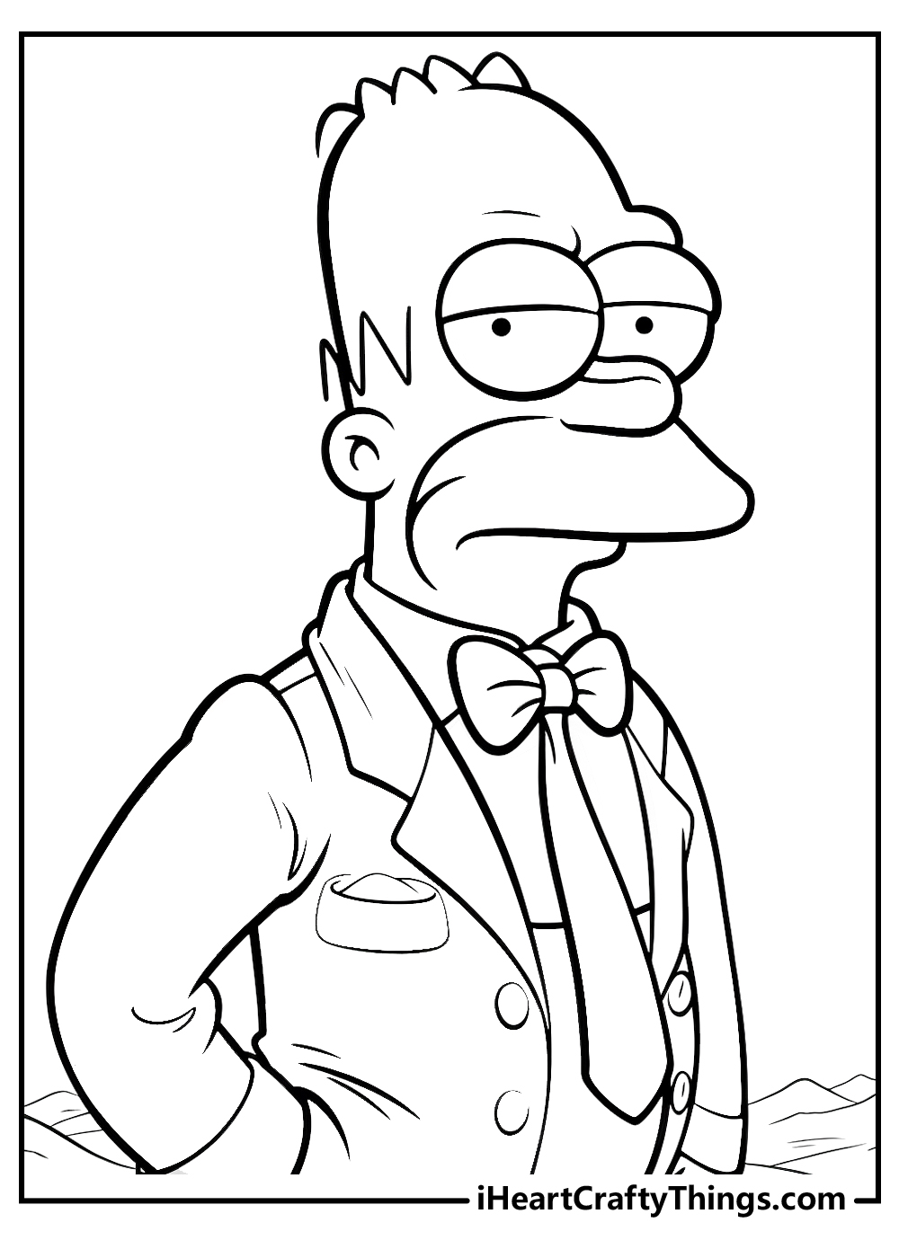 Simpsons coloring pages free printables