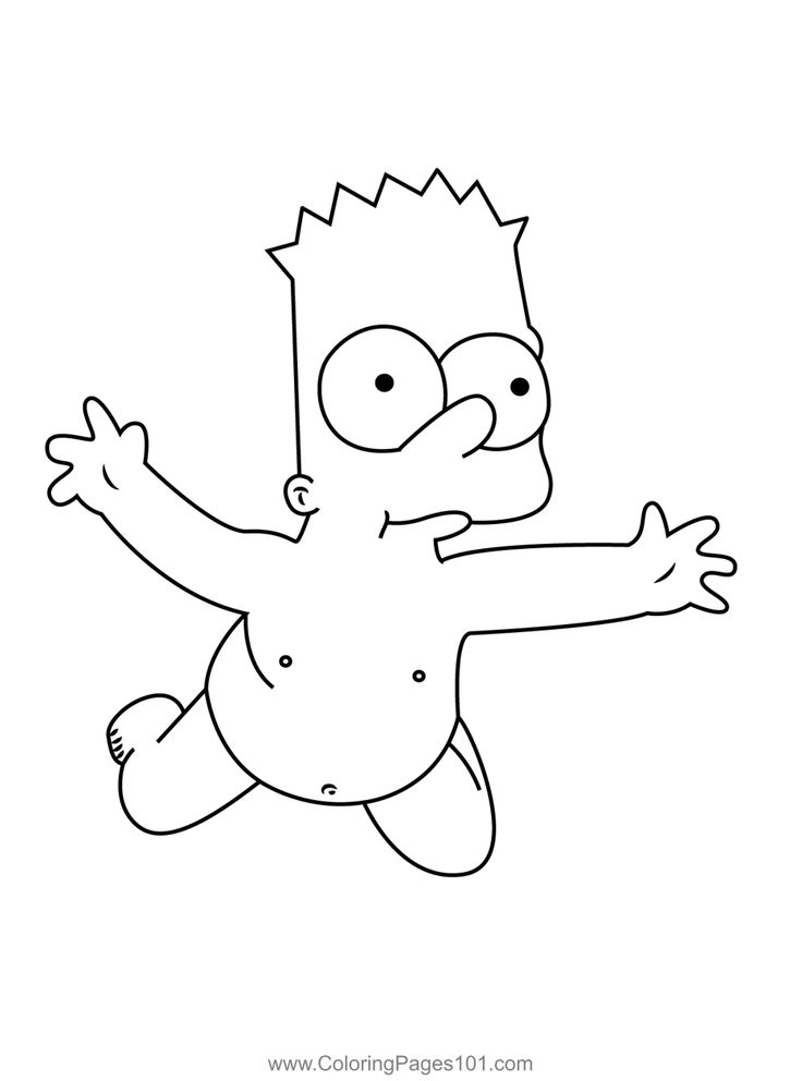 Bart simpson coloring page bart simpson drawing simpsons drawings simpsons tattoo