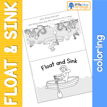 Float sink coloring booklet by little blue orange tpt