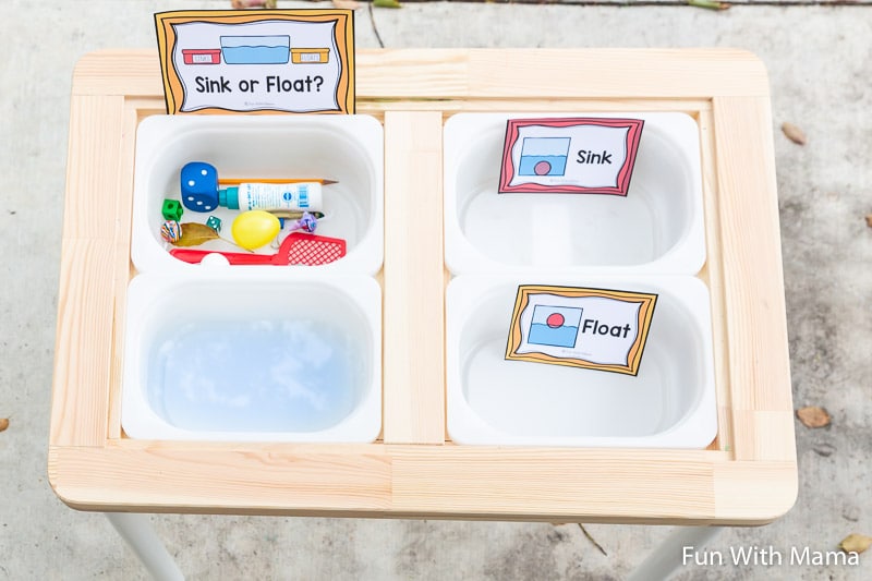 Sink or float experiment worksheet