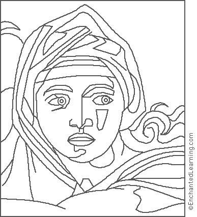 Michelangelo delphes sylphide art coloring page michelangelo art colorful art learn art