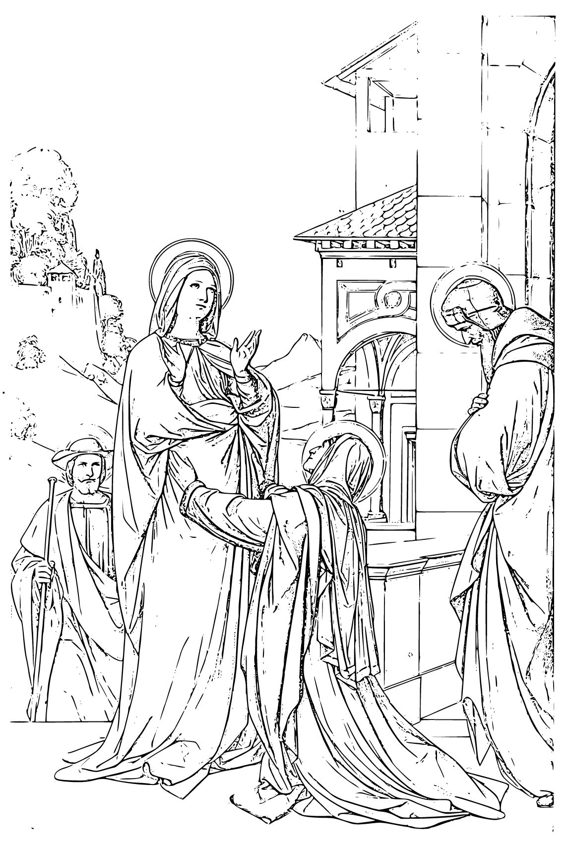 Joyful mysteries coloring pages