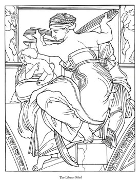 Michelangelos sistine chapel coloring book activity pack â