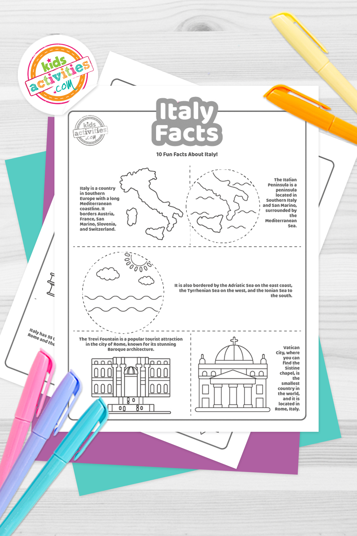 Incredible italy facts and free coloring pages kids activities blog