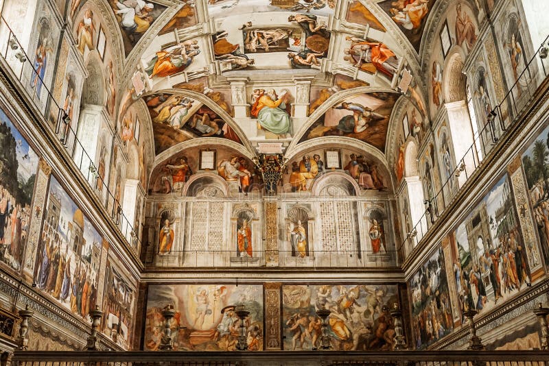 Sistine chapel genesis stock photos