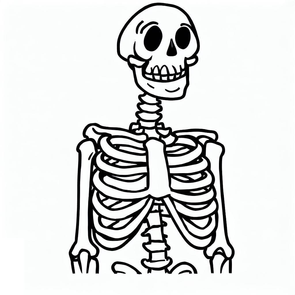 Free printable skeleton coloring page