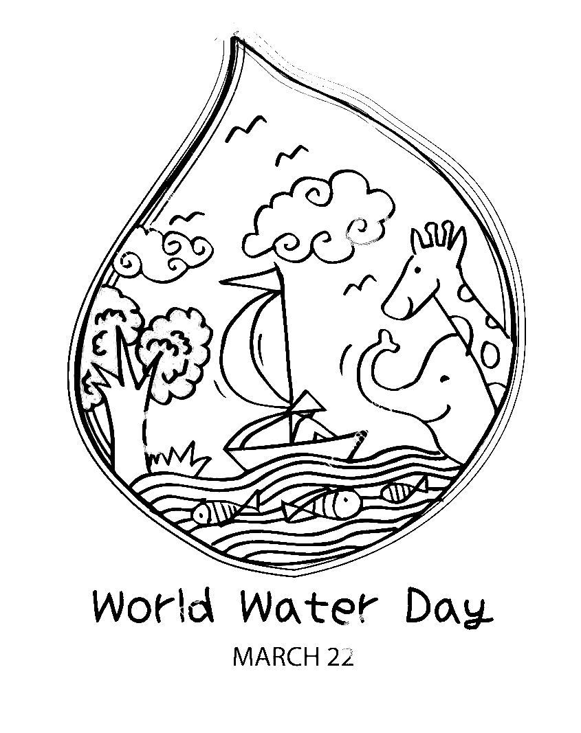 World water day coloring pages printable for free download