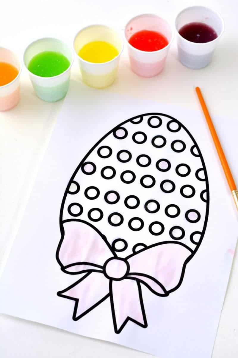 Easter egg coloring page printable how to make skittles paint