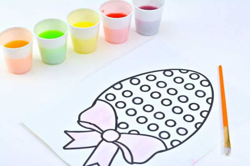 Easter egg coloring page printable how to make skittles paint