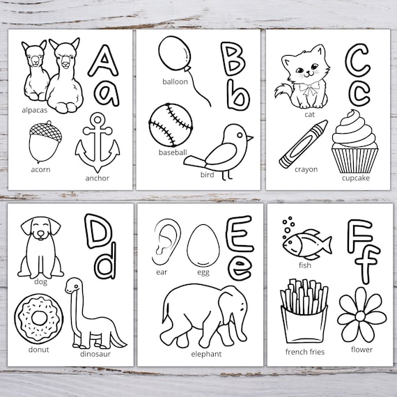 Alphabet coloring pages a to z coloring pages for kids printable coloring pages for learning educational coloring book pages download now