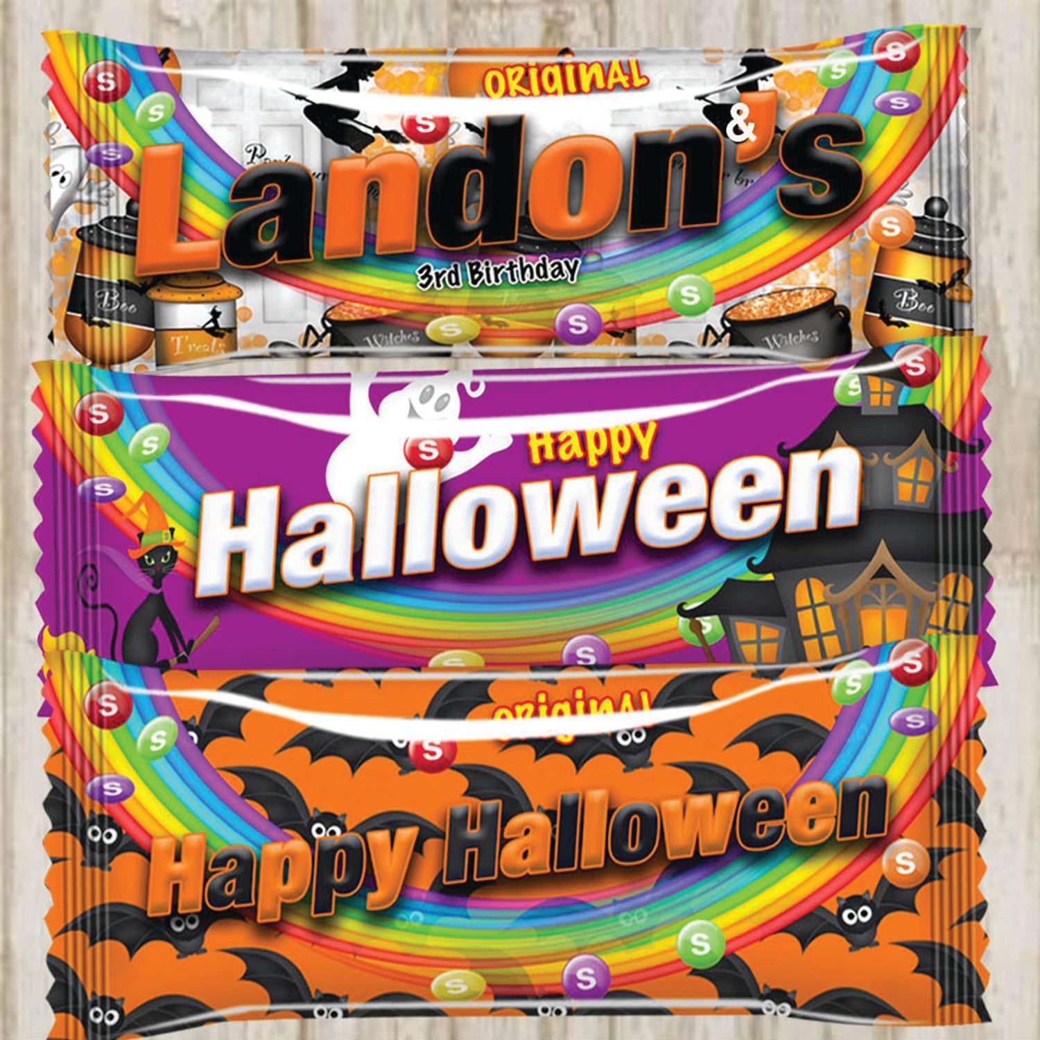 Personalize halloween skittles