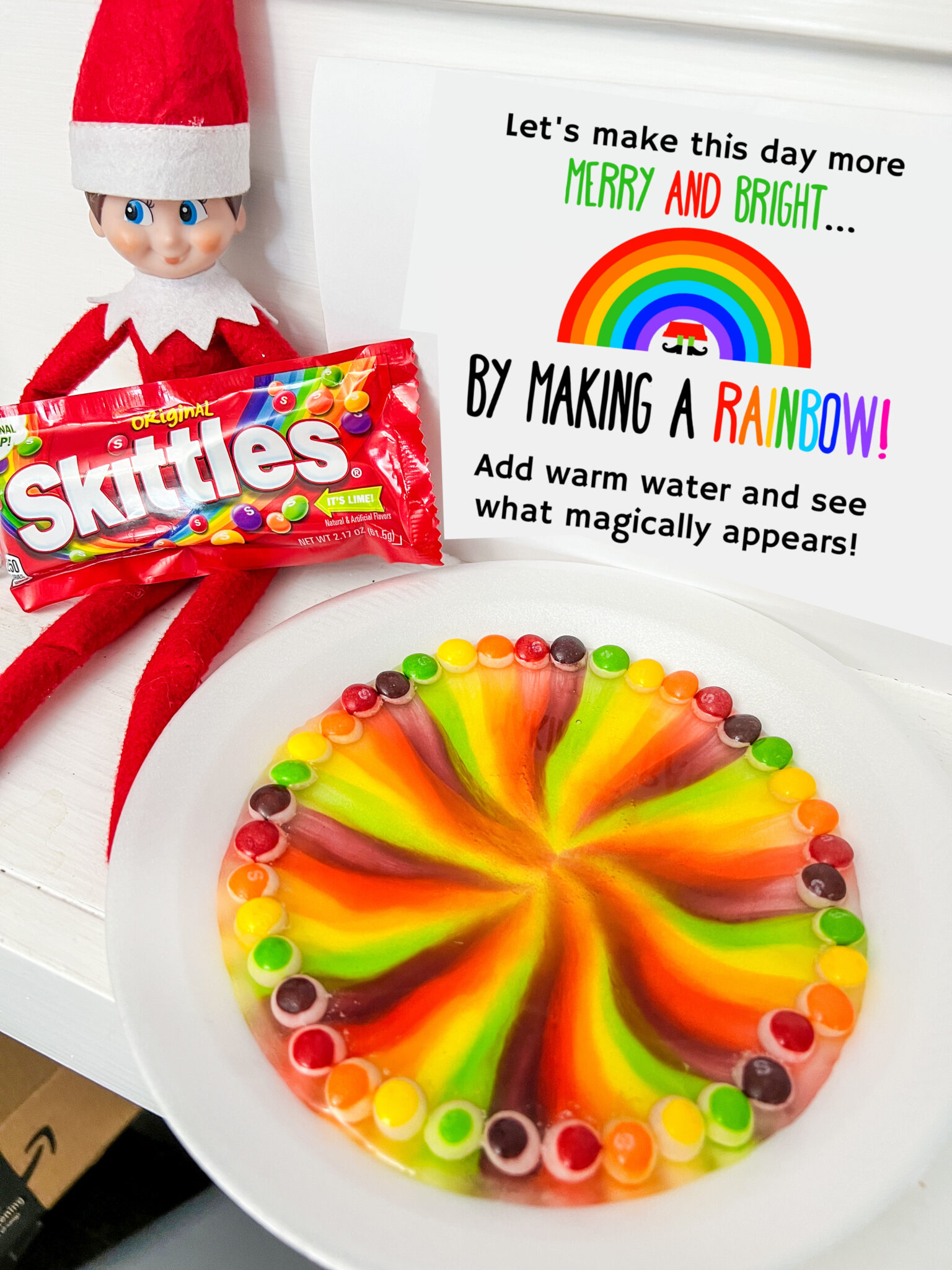 Elf on the shelf skittles rainbow printable