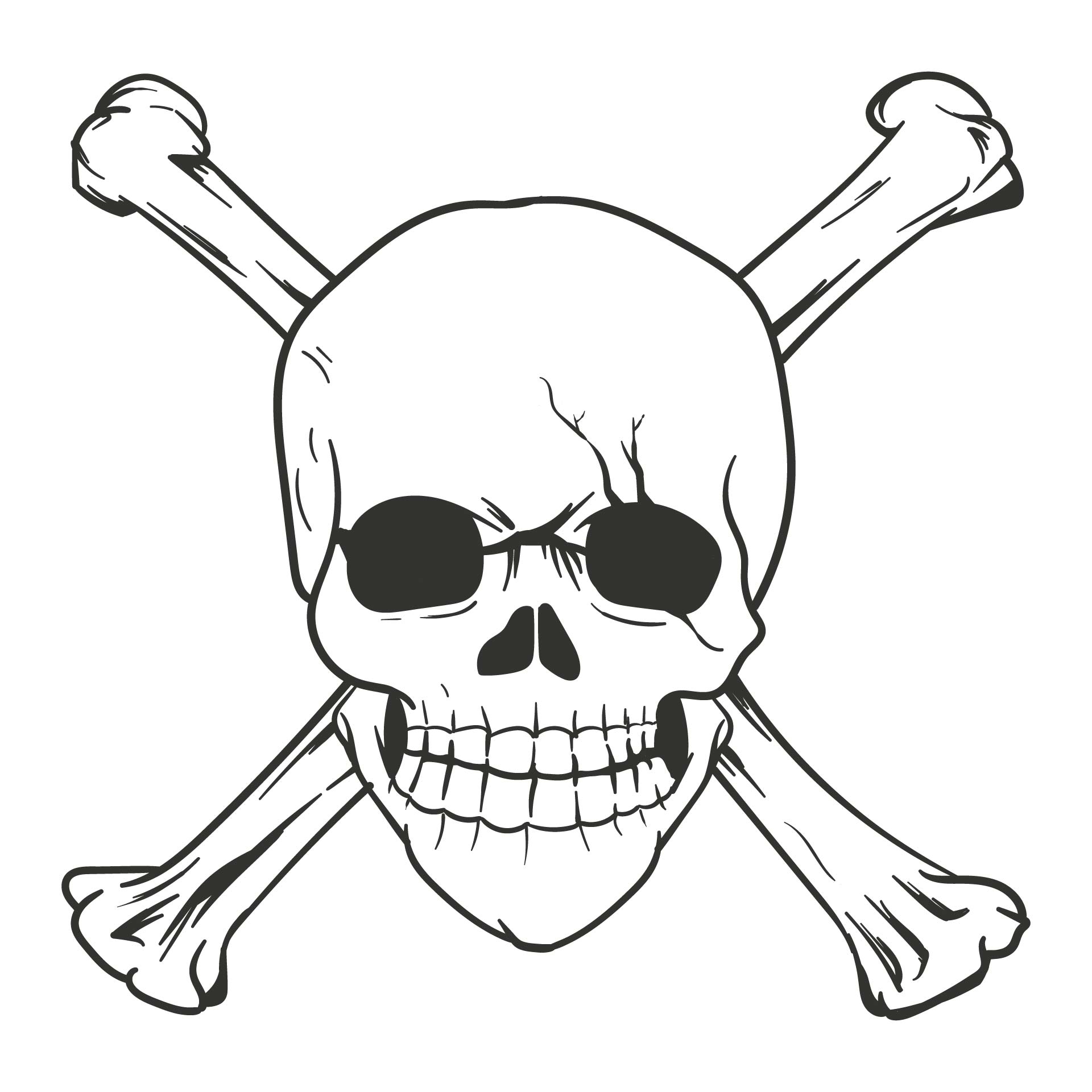 Best printable pirate skull and crossbones pdf for free at