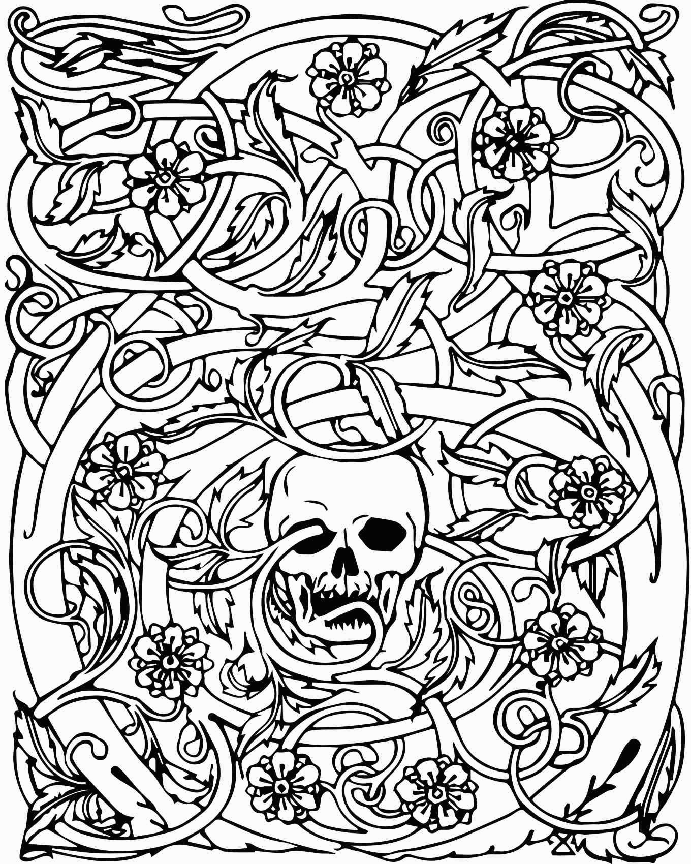 Free printable skull coloring pages for kids