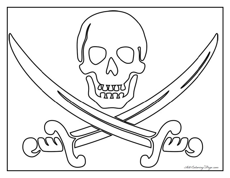 Pirate flag coloring page â free printable coloring page