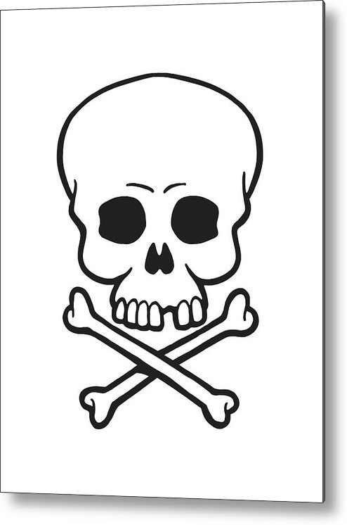 Skull and crossbones metal print by csa images